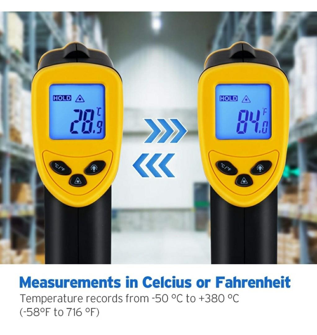 INFRARED THERMOMETER LASERGRIP (ETEKCITY), Health & Nutrition