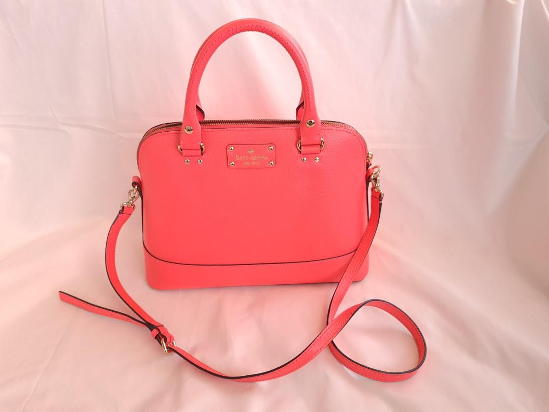 Kate Spade Luminous Pink Leather Wellesley Rachelle Satchel