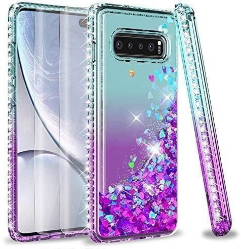 Surakey Specchio Cover Compatibile con Samsung Galaxy S10 Custodia Silicone Morbido Placcatura di Brillante Trucco Mirror Case Anti-Scratch TPU Bumper Ultra Sottile Cover in Argento Riflettente 