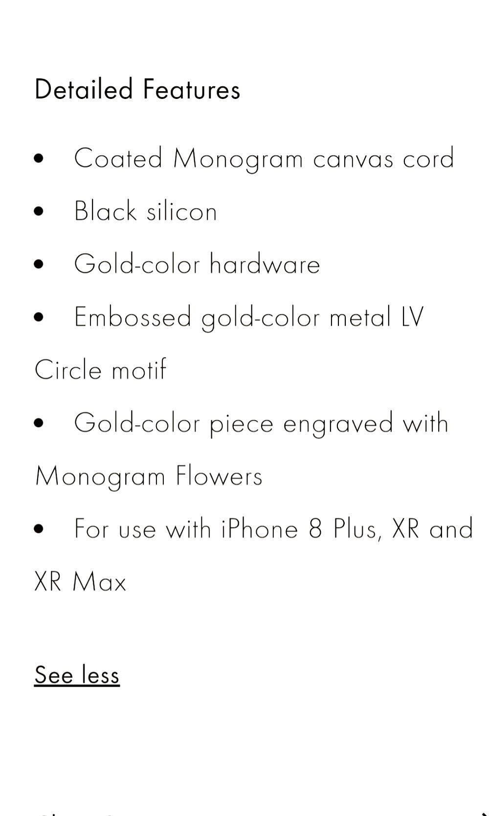 Louis Vuitton Monogram Canvas And Black Silicon Louise Phone