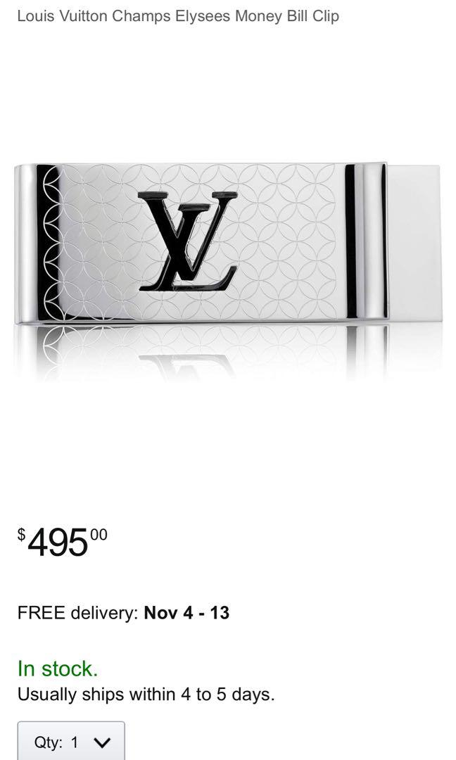 Louis Vuitton Money Clip Champs-Elysees Engraved Silver in Silver with  Silver - US