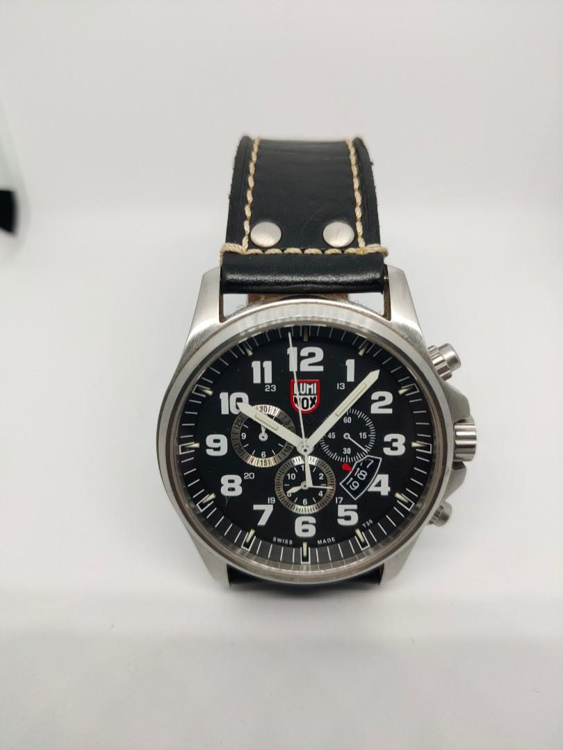 Luminox Atacama Field Chrono Watch Stainless Steel Case Quartz Movement Leather Strap Pilot Watch Health Nutrition Health Monitors Weighing Scales on Carousell