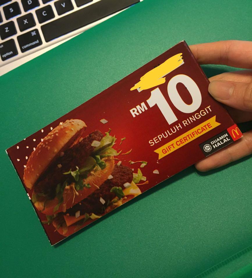 Mcdonald S Gift Voucher Tickets Vouchers Gift Cards Vouchers On Carousell