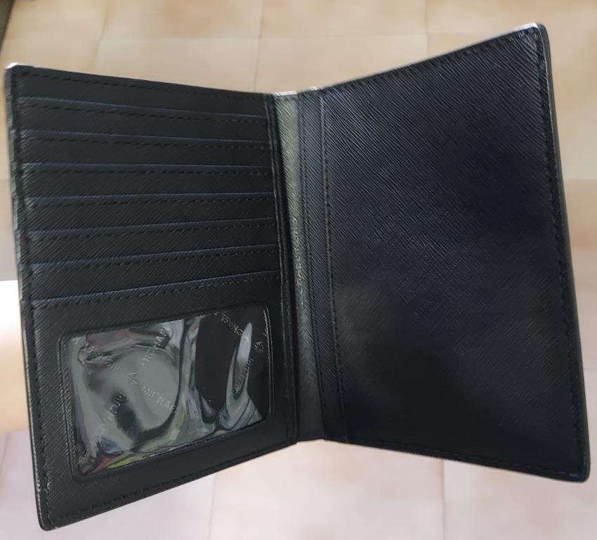 Michael Kors Passport Holder MK Print BLACK, Luxury, Bags & Wallets