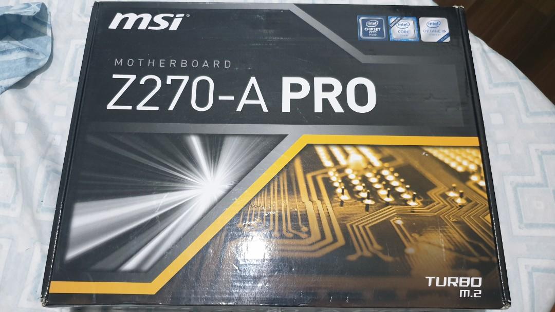 Msi Z270 A Pro Lga 1151 Ddr4 Motherboard Computers Tech Parts Accessories Computer Parts On Carousell