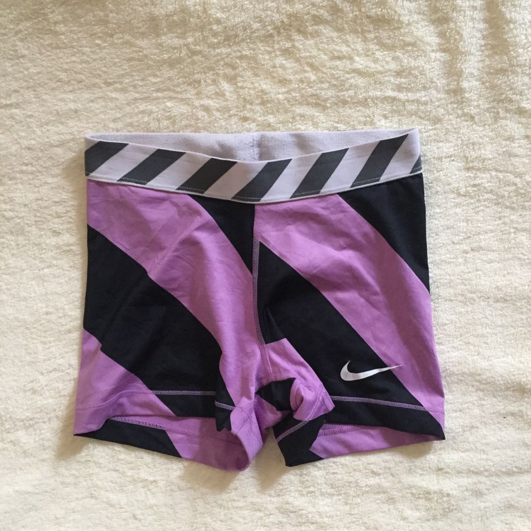 purple nike pros shorts