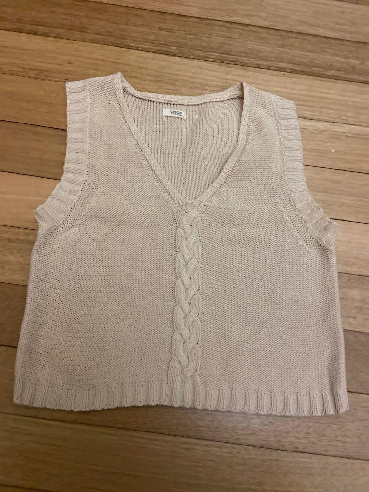 nude sweater vest