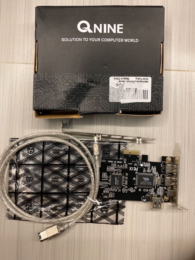 QNINE Firewire Card PCIe for PC, IEEE 1394 PCI Express Controller Card