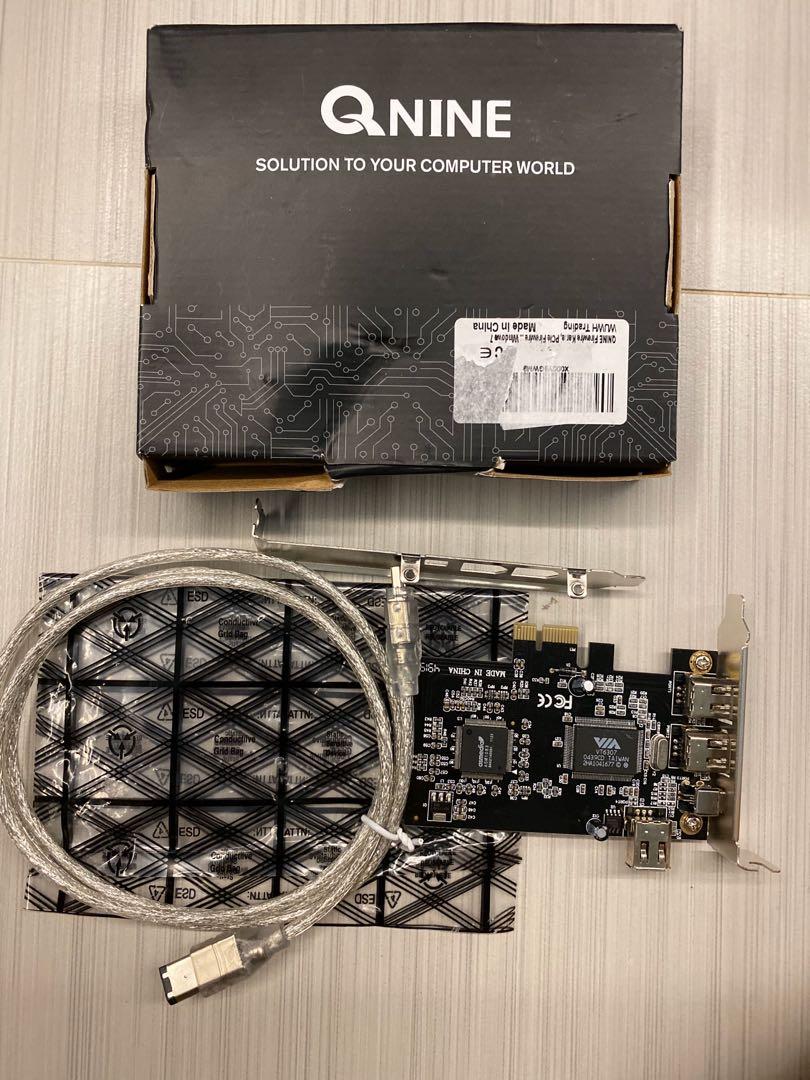 QNINE Firewire Karte PCIe - IEEE 1394 Adapter Für Windows 10 Mit 3 Anschlüssen