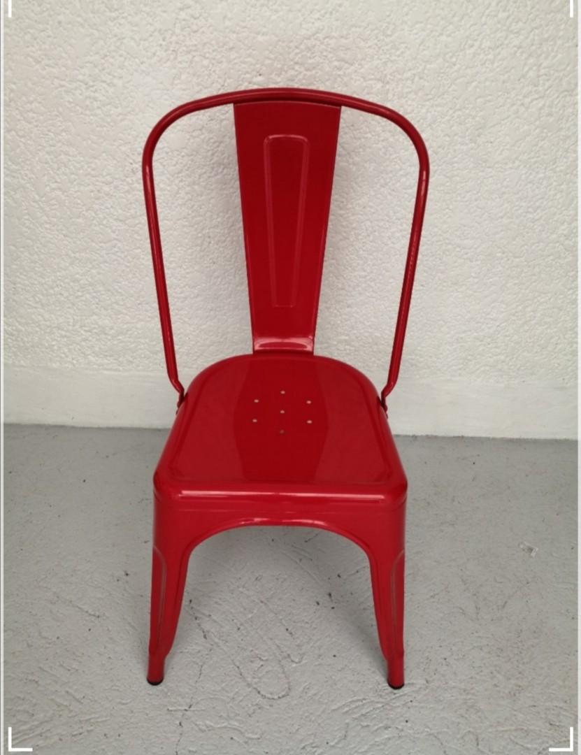 Red tolix chair (Category: Chairs) located in Quezon City. Submitted by 08super (Listing ID 1043854536, Image 1). Description: Red tolix chair 5 pcs available Rush Qc area.