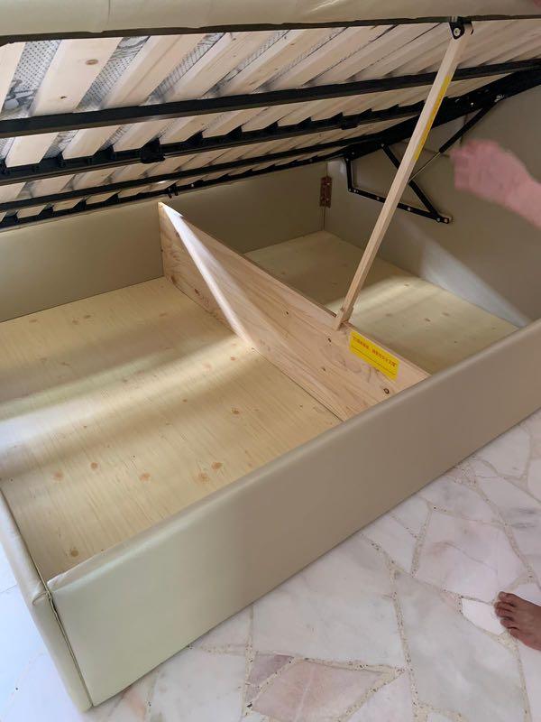 Seahorse storage bed frame (queen size), Furniture & Home Living