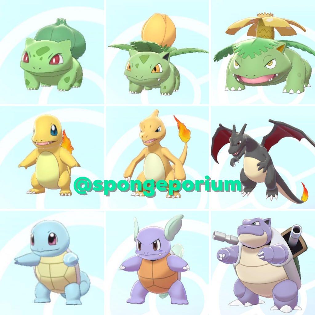 Shiny Kanto Starters Pokemon Sword Shield Toys Games Video Gaming In Game Products On Carousell