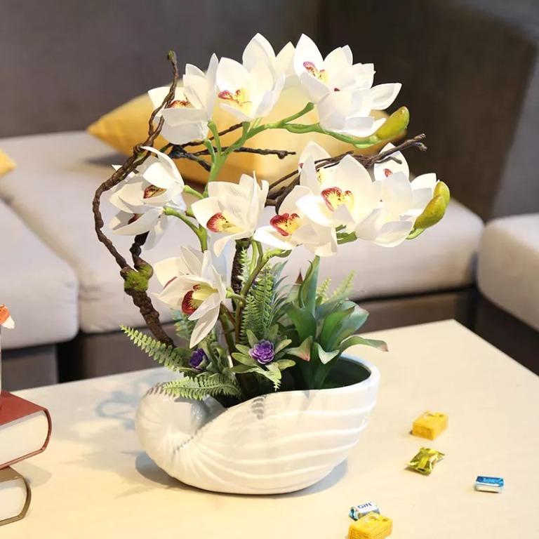 Silk Flowers Orchid Artificial Phalaenopsis Dancing Orchid