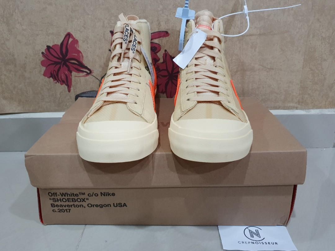 Orange off store white blazer