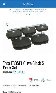 Toca clave blocks 5piece  set and 10×20 Djembe