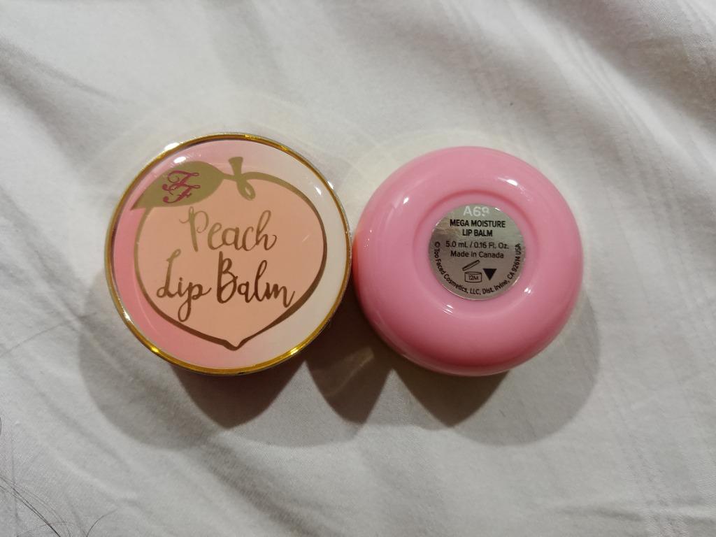 Too Faced Cosmetics Peach Mega Moisture Lip Balm 5Ml, Beauty & Personal  Care, Face, Makeup On Carousell