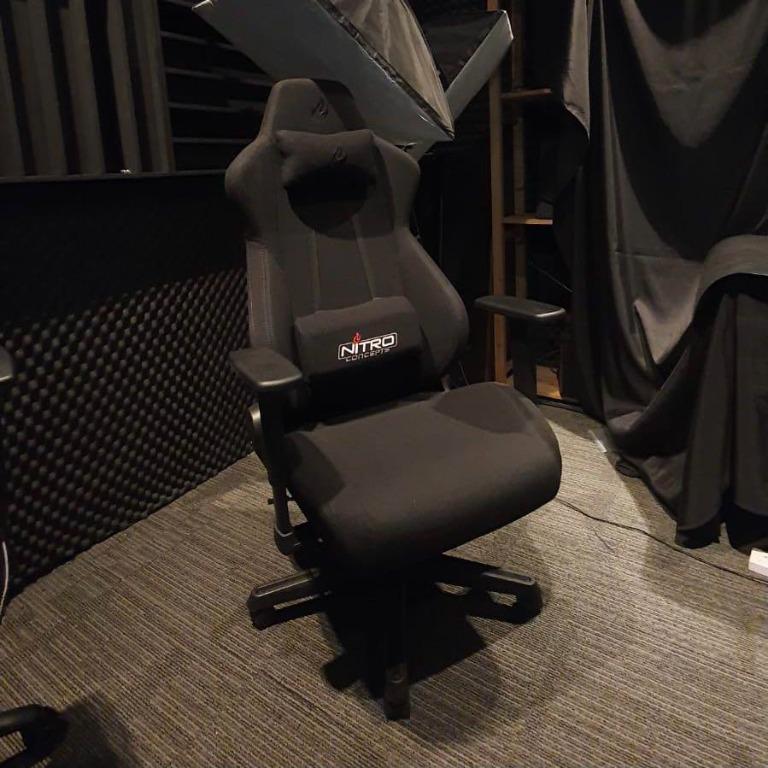 Nitro Concepts S300 Black Fabric Gaming Ergonomic Chair Furniture Home Living Furniture Chairs On Carousell