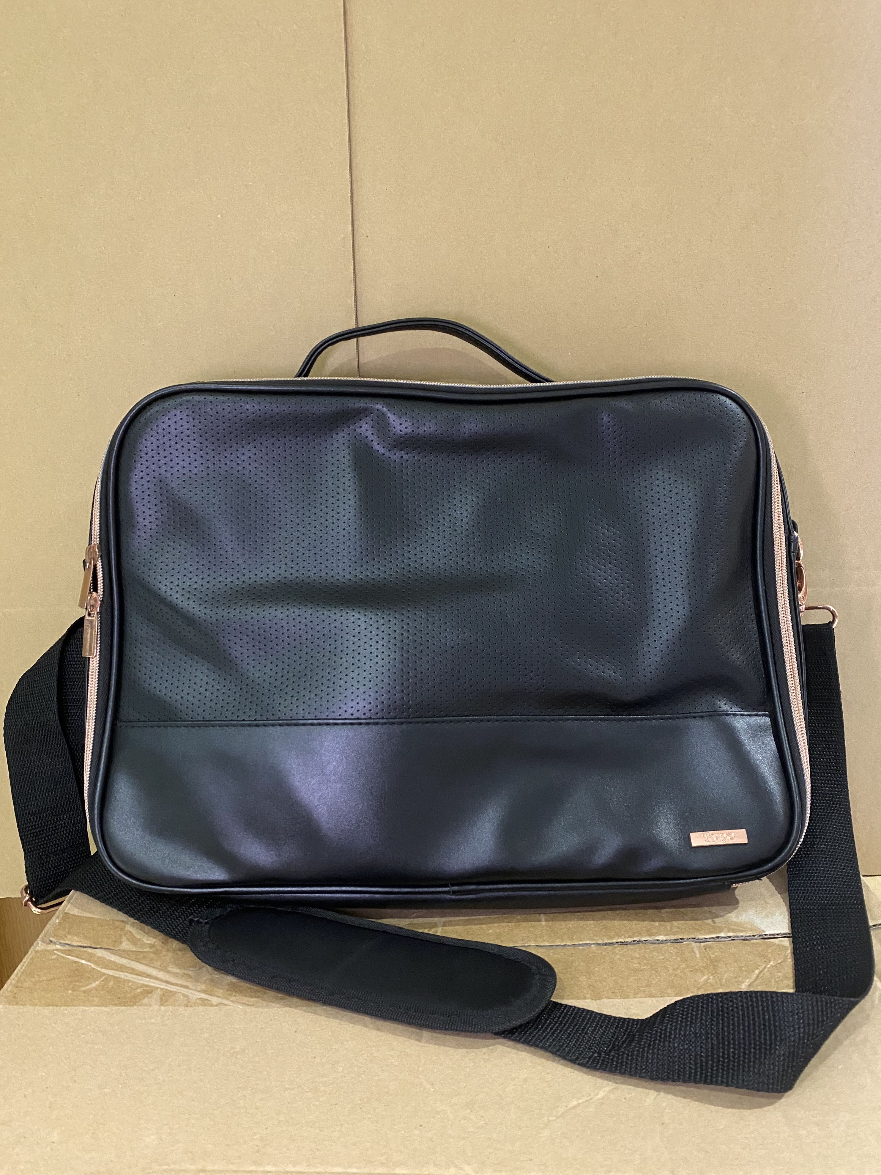 TYPO LAPTOP BAG ROSE GOLD BLACK, Women's Fashion, Bags & Wallets, Cross
