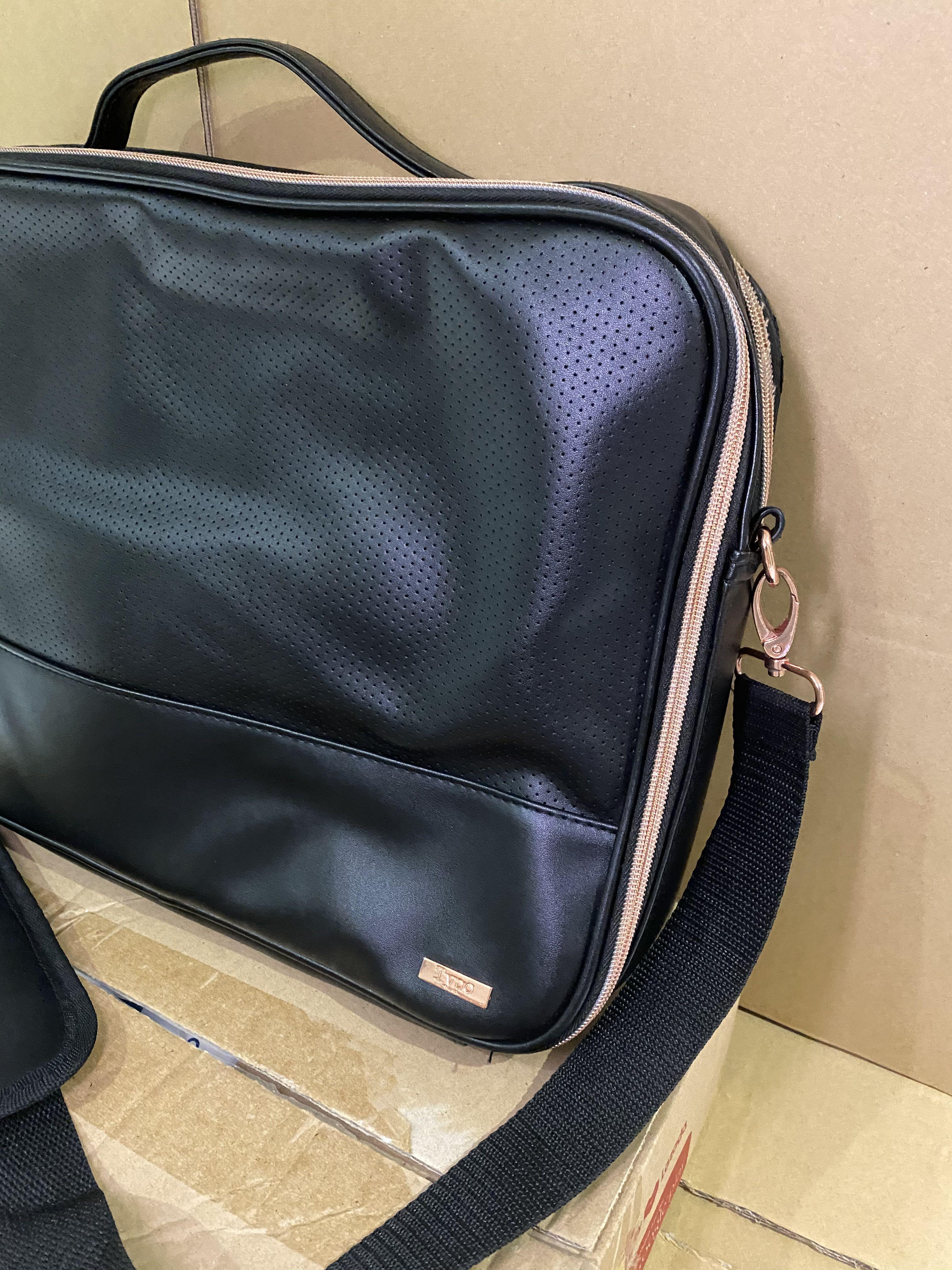 TYPO LAPTOP BAG ROSE GOLD BLACK, Women's Fashion, Bags & Wallets, Cross