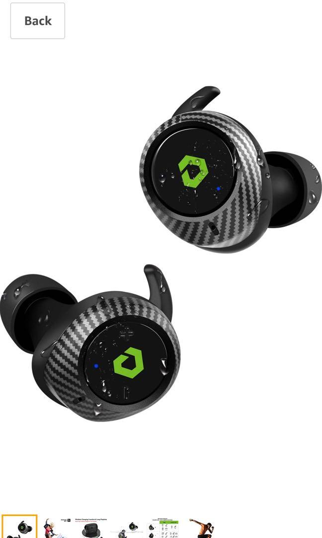 Free gift with Wireless Earbuds DESTEK T1 65H Playtime aptX Deep Bass Bluetooth Earbuds Real IPX7 Waterproof Bluetooth 5.0 Headphones Noise Cancelling Hi Fi Stereo Earphones Wireless Charging Case for...