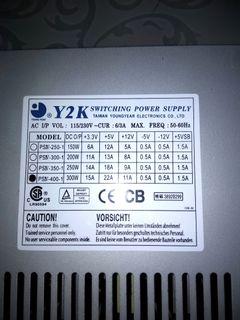 Y2K Brand 20 Pin Desktop Power Supply