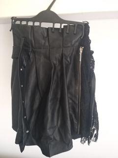 Zara Black Pleather Skirt