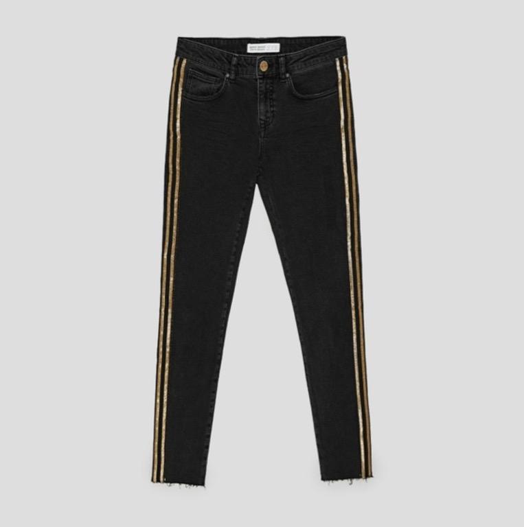 Jeans with gold stripe down the side new arrivals