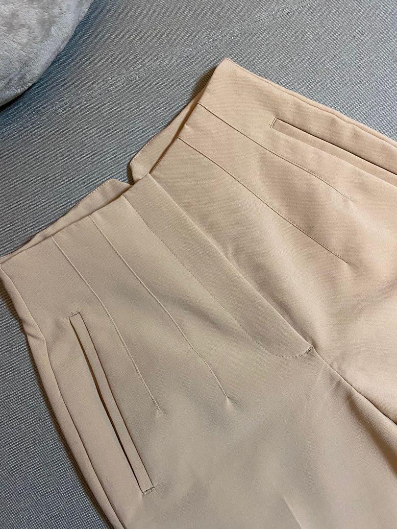 Zara September 2020 new arrival camel high waist pants