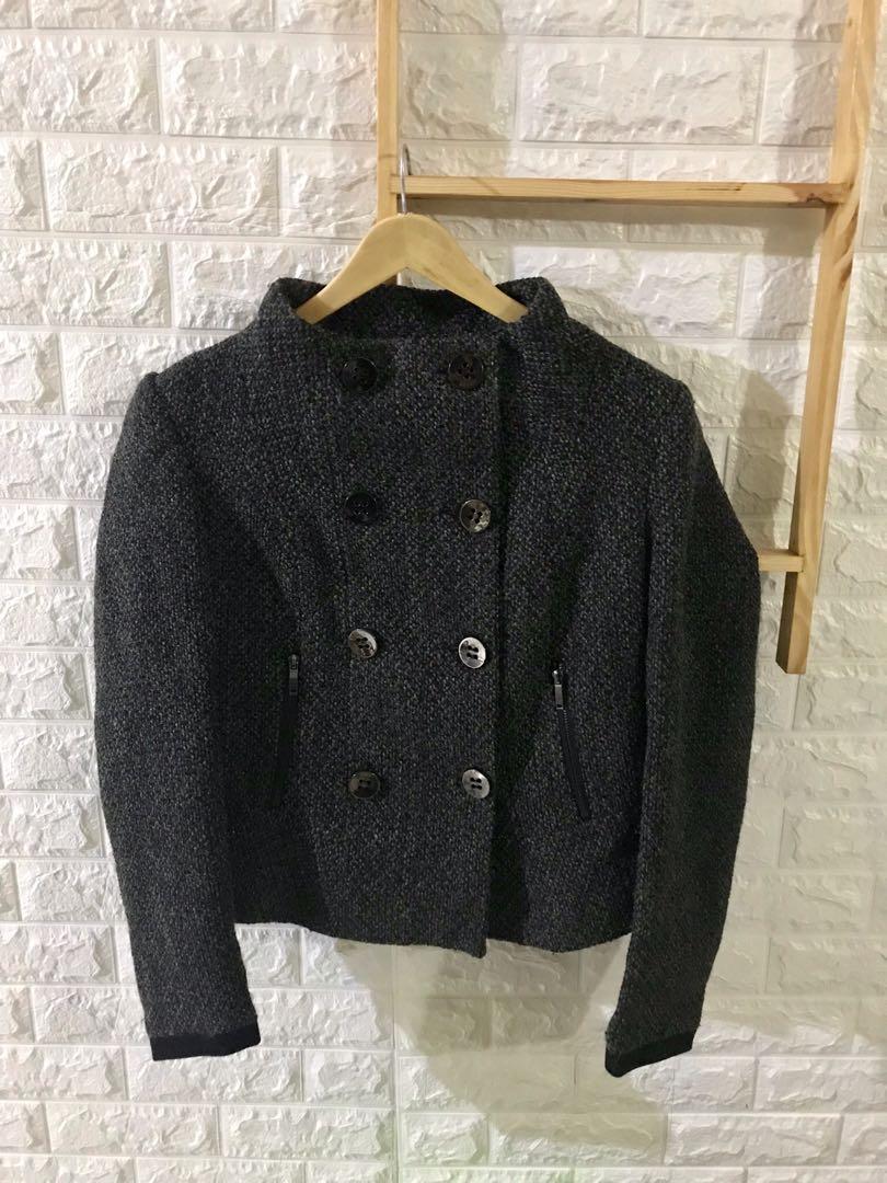 zara tweed coat