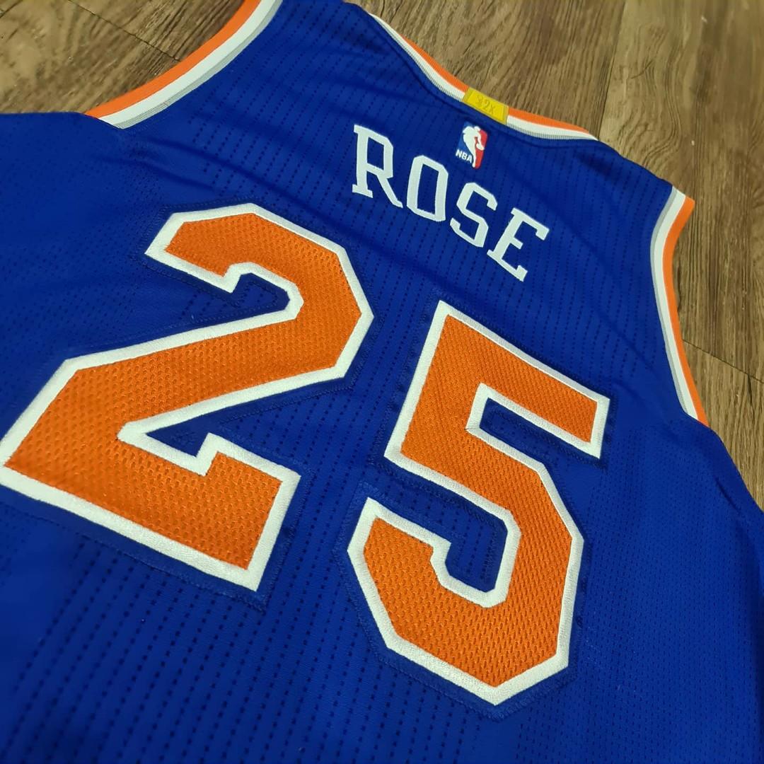 25 Derrick Rose New York Knicks Game Issued Rev 30 NBA Jersey