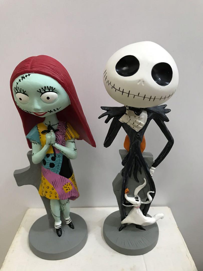 全新中古絕版怪誕城之夜Jack and Sally 搖頭Figure, 興趣及遊戲, 玩具