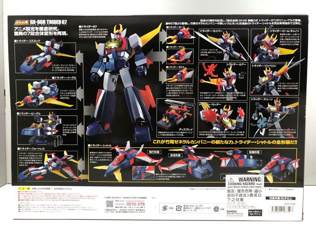 全新行版Soul of Chogokin 超合金魂GX-66R TRIDER-G7 無敵機器人托萊達