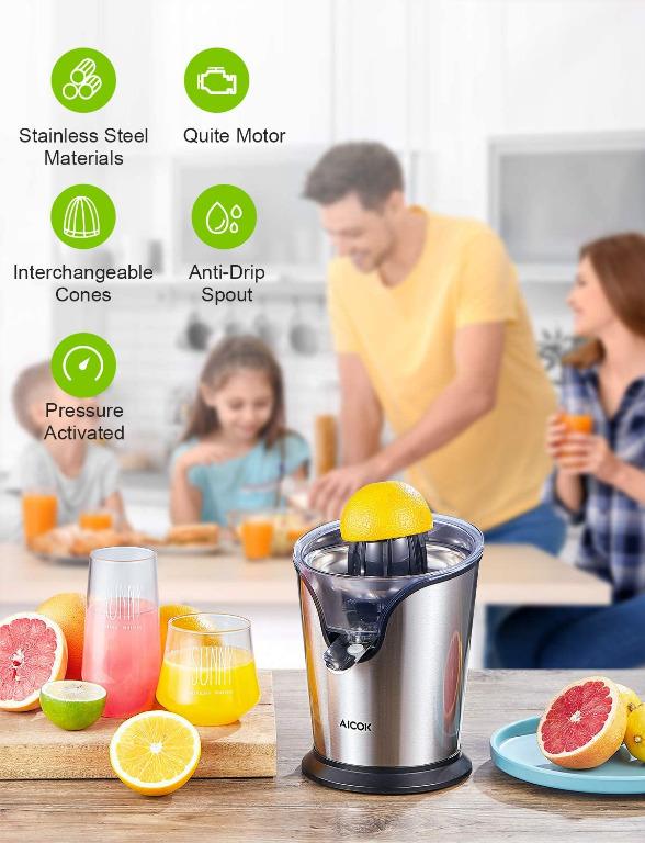 Aicok Electric Citrus Juicer Stainless Steel Orange Juicer Squeezer