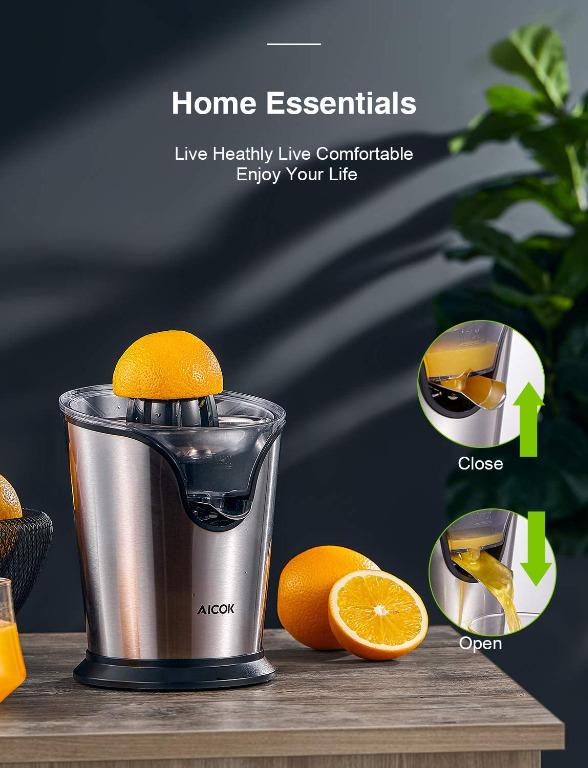 Aicok Electric Citrus Juicer Stainless Steel Orange Juicer Squeezer