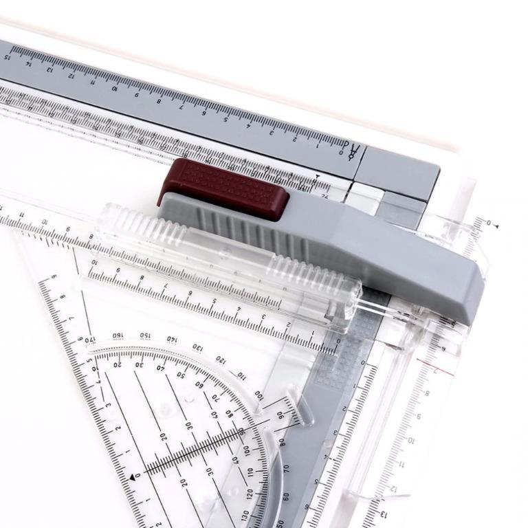 Architectural Drawing Board with Parallel Motion Ruler Adjustable Angle
