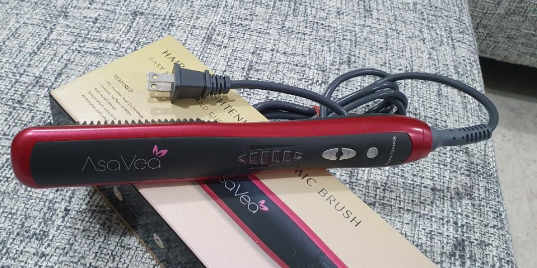 Asavea hair straightening ceramic brush top