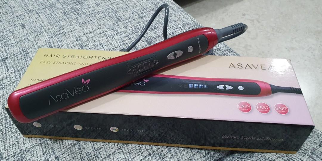 Asavea Hair Straightening Ceramic Brush Beauty Personal Care