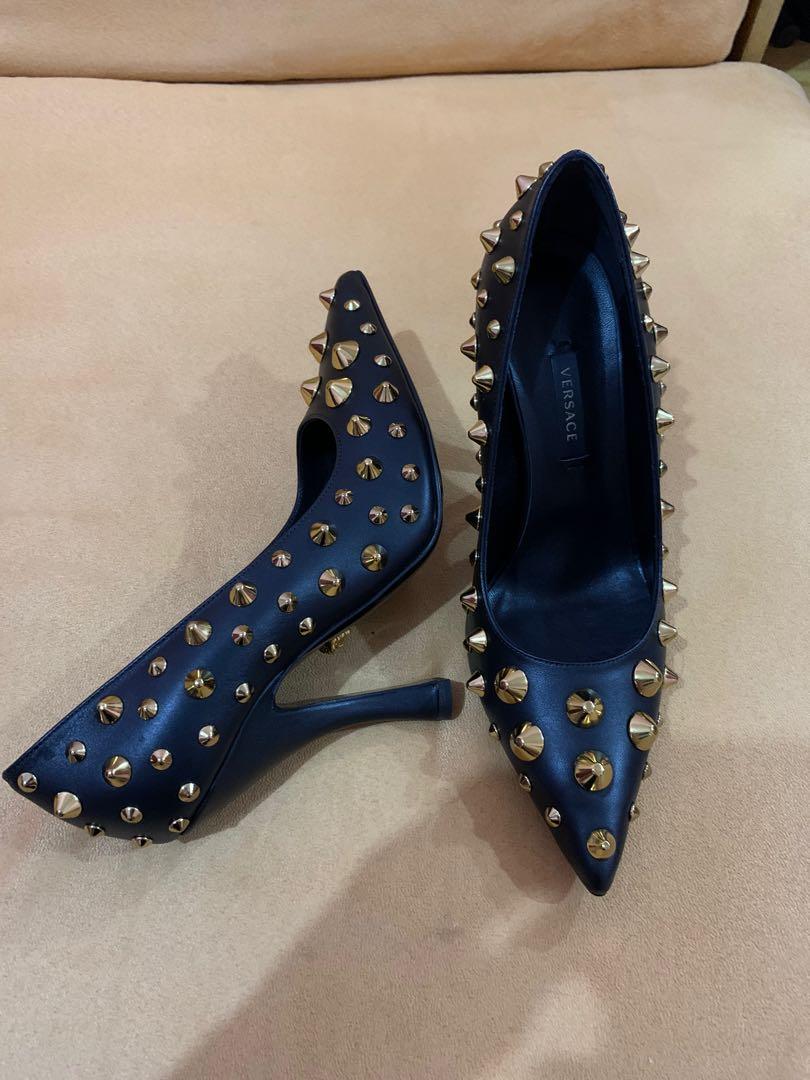 versace studded heels