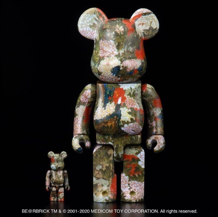 BE@RBRICKベアブリック 伊藤若冲「牡丹小禽図」 100% & 400% BE@RBRICK