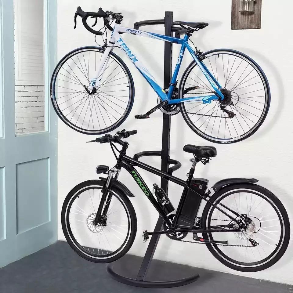 two bicycle rack