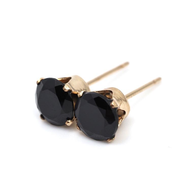 Mens black onyx best sale stud earrings
