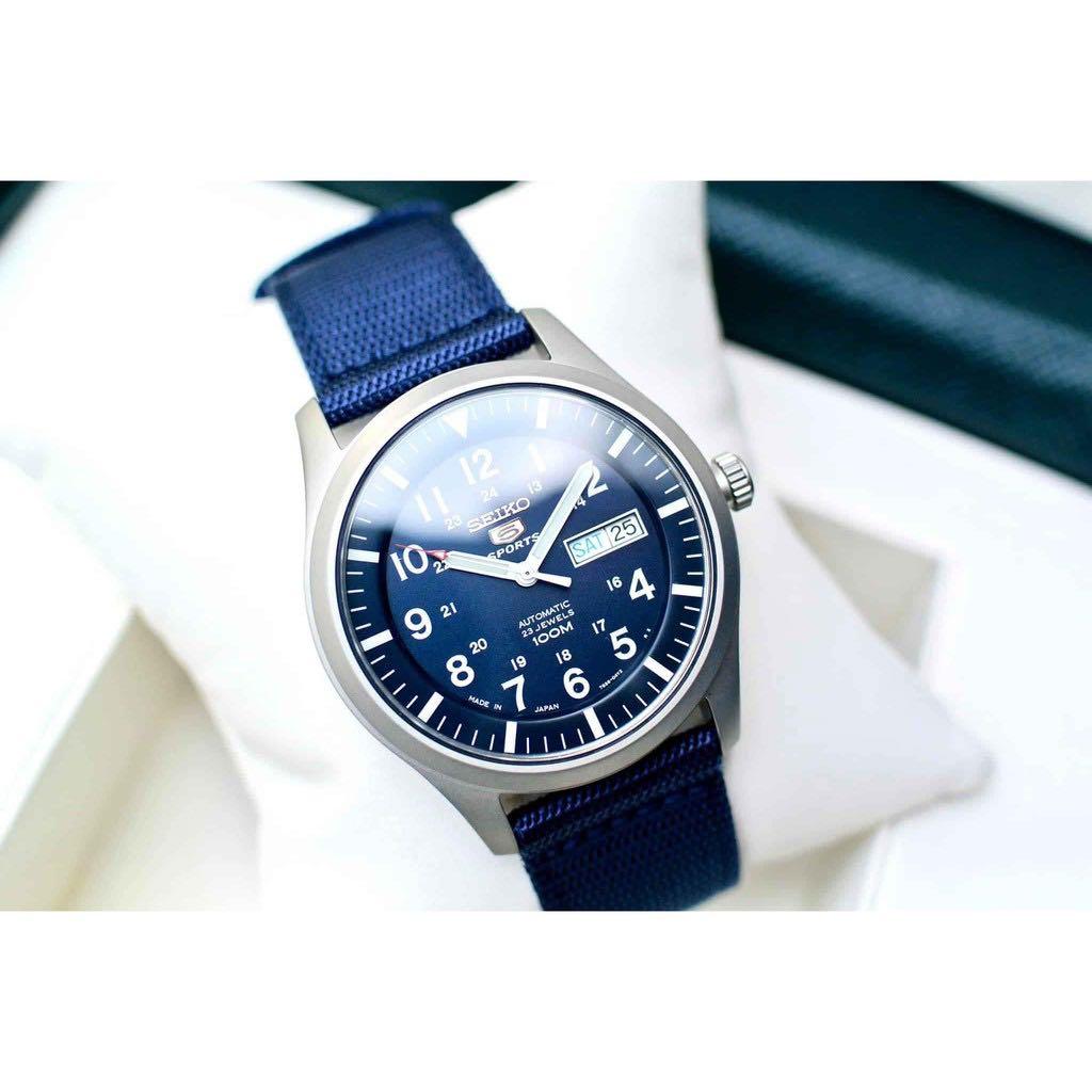 BNIB Seiko Automatic Sports Japan Made SNZG11 SNZG11J1 SNZG11J Blue Dial Men s Watch