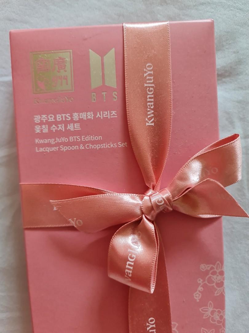 BTS X KwangJuYo Edition Lacquer Wood Spoon & Chopsticks 2P Set Persona concept Cooking Utensils