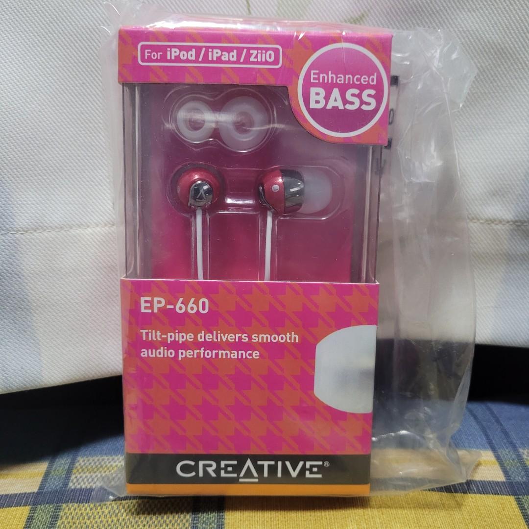 Creative Ep 660 Earphones Pink Electronics Audio On Carousell