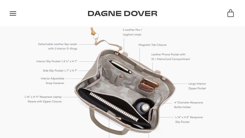 Dagne Dover Allyn Tote genuine leather work handbag Women s