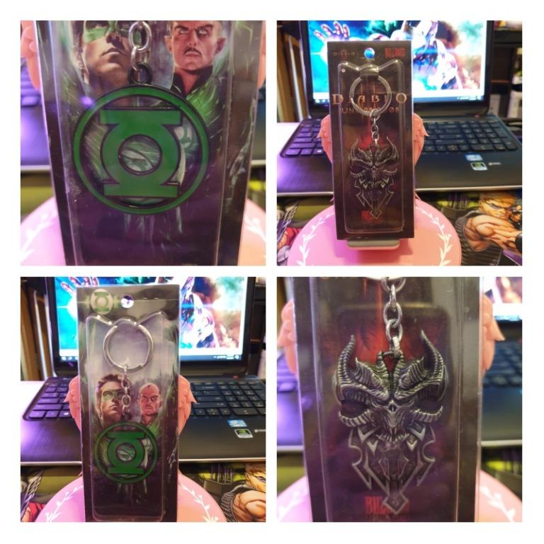 DC Super Heroes Keychain, Wonder Woman, Superman, Batman, Flash, Green ...