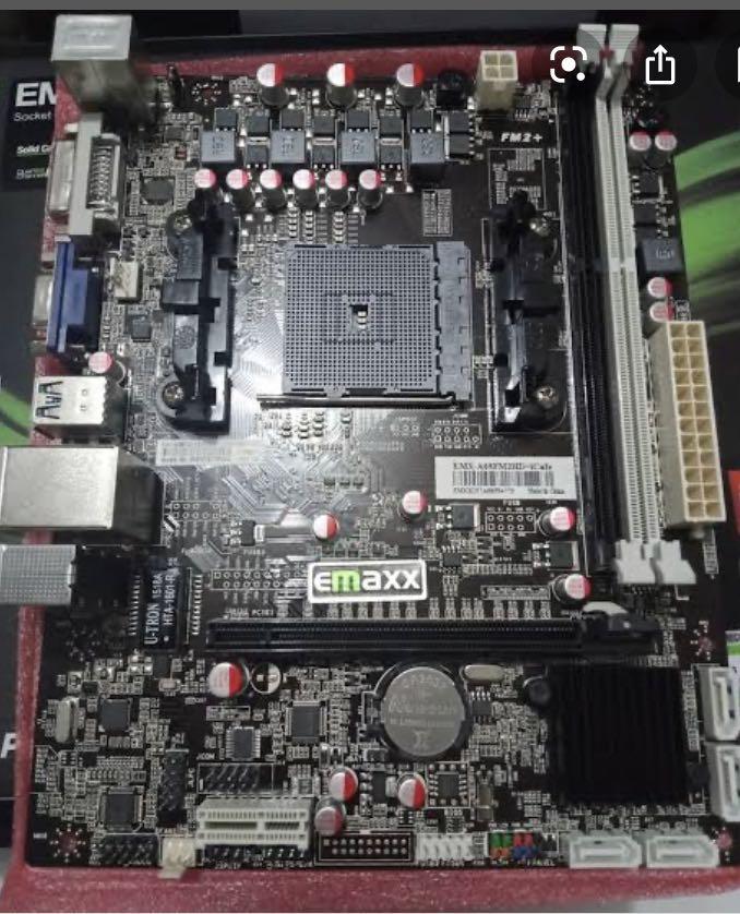 EMX FM2 Motherboard Bundled with AMD A4 6300 3.7 MHz upto 3.9 MHz turbo Computers Tech Parts Accessories Computer Parts on Carousell