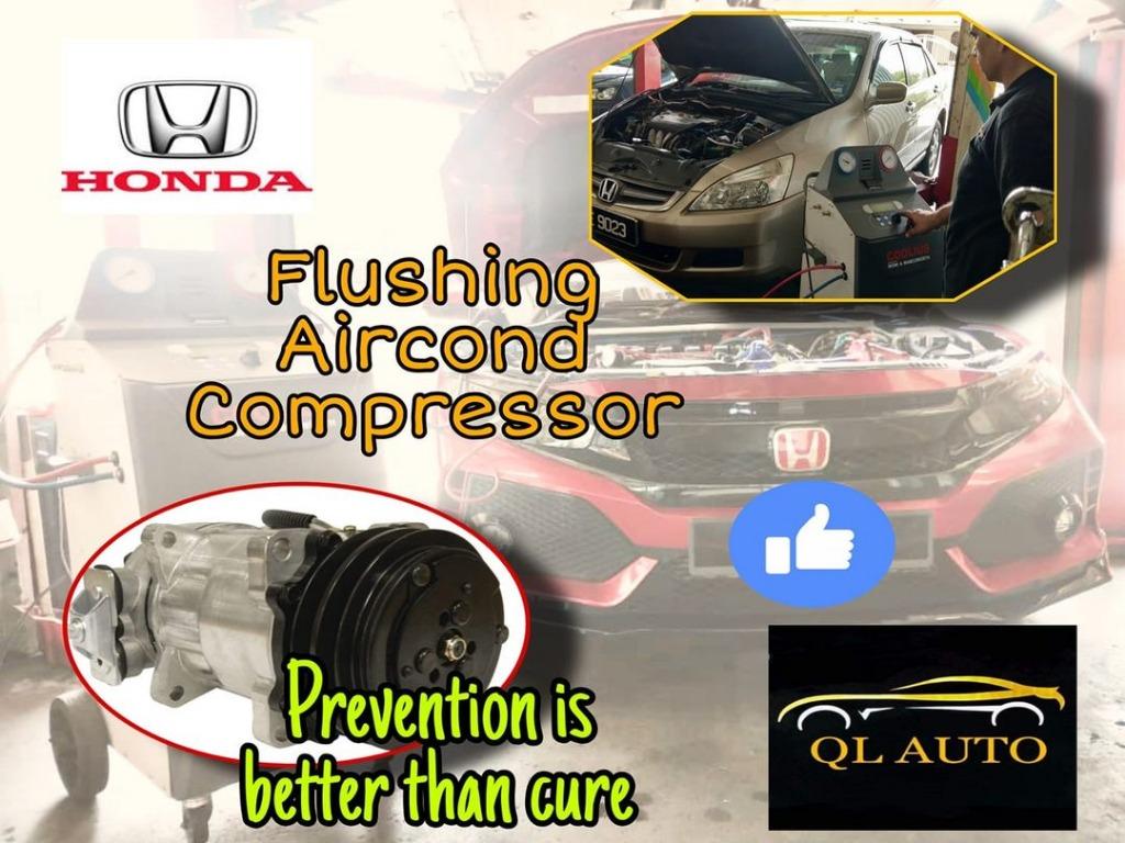 Hondacivic 1 5 Hondaaccord Flushing Aircond Compressor Prevention Is Better Than Cure Auto Accessories On Carousell