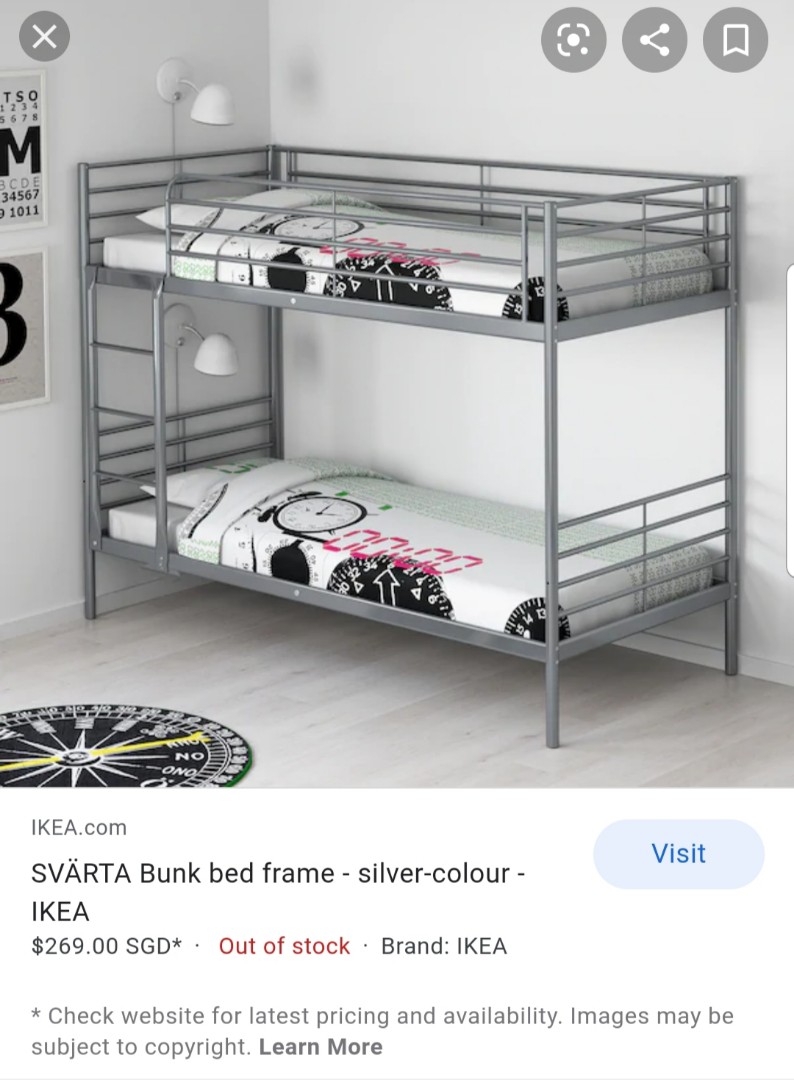Ikea Svarta Double Decker Bed Frame, Ikea Com Bunk Beds