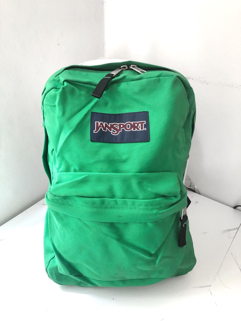 jansport lime green backpack
